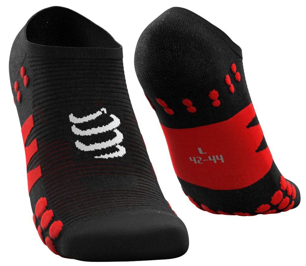 Носки теннисные Compressport No Show Socks 1P - black/red