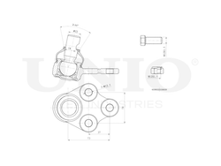 Опора шаровая передняя нижняя UNIO SSP-20090