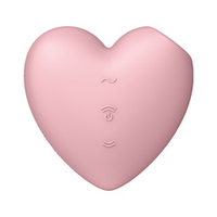 Розовый вибромассажер 7,5см  с вакуум-волновой стимуляцией Satisfyer Cutie Heart