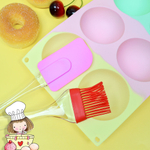 Набор Юного кондитера "Кексы" силиконовый: форма 27*17см, лопатка и кисточка