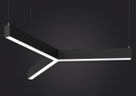 Подвесной LED светильник трехлучевой LP85-TRIOLA-1100 92Вт (сегмент 1128 мм) 3000K 8464Лм черный 2004х1735х80мм DARKLUM