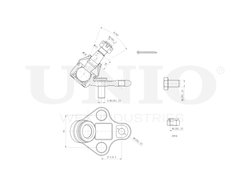 Опора шаровая передняя нижняя UNIO SSP-20003