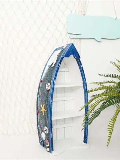 Полка напольная в морском стиле маленькая 49 см