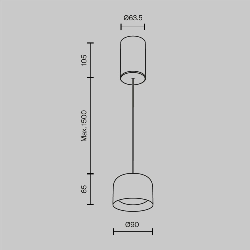 Подвесной светильник Technical P113-L12-3K-W