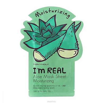 Tony Moly Маска для лица с алоэ - I'm real aloe mask sheet, 21г