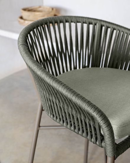 Стул Yanet из зеленой веревки, высота 65 см Испания La Forma