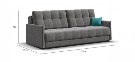 Диван BOSS 2.0 LOFT велюр Royal стоун