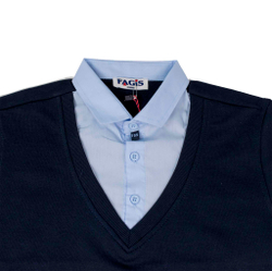 джемпер "обманка"  FAGIS надпись 4729