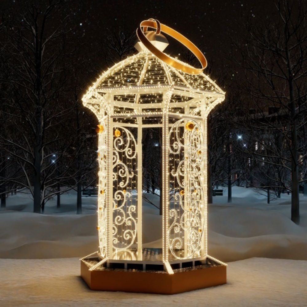 Уличный светодиодный фонарь - теплый свет