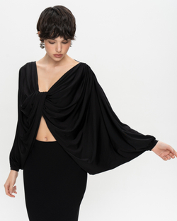 Драпированный топ из трикотажа