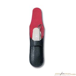 Чехол VICTORINOX для ножей-брелоков 58 мм толщиной 2-3 уровня, кожаный, чёрный