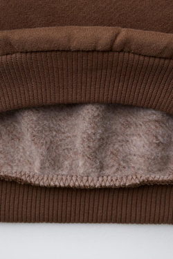 ZARA ТОЛСТОВКА С ВЫШИВКОЙ «МЕДВЕДЬ», КОРИЧНЕВЫЙ