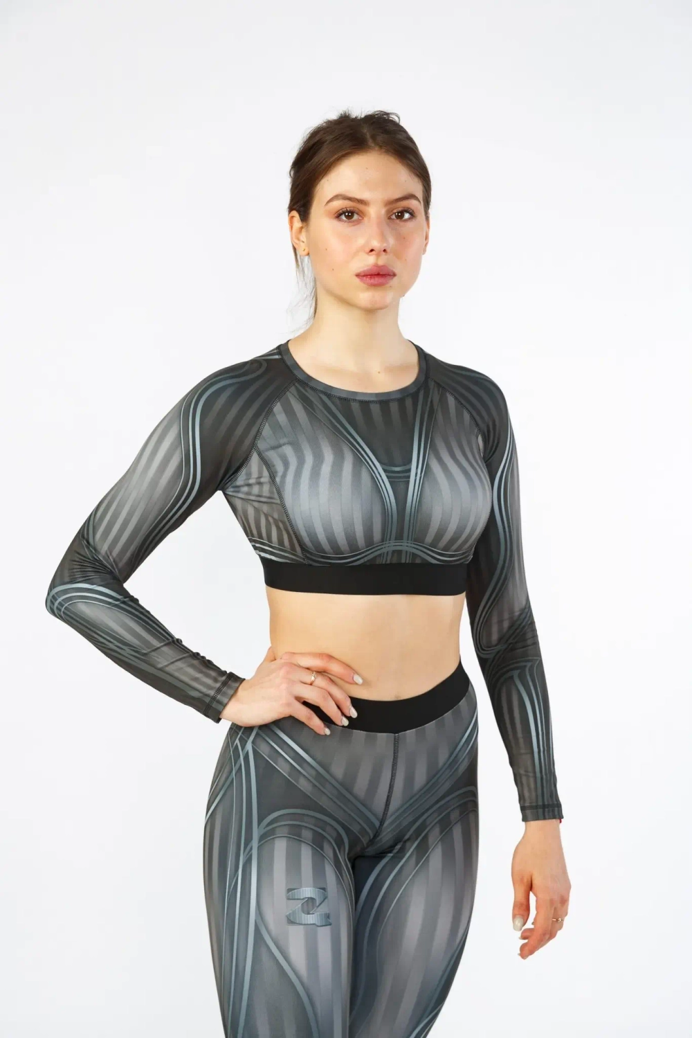 Топ (лонгслив) Victoria, серый, р.xs-xl