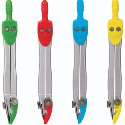 Циркуль Brauberg «Klasse» 115мм пластиковый пенал ассорти дисплей (1/24)