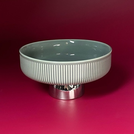 Lenardi 163-005 Фруктовница 20,5х11см на ножке MULTICOLOR в под.уп.(х12)Фарфор