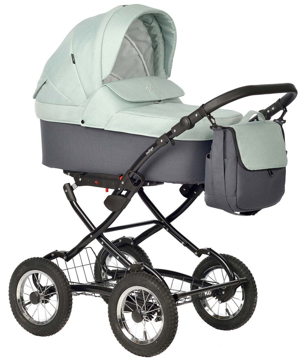 Детская коляска Indigo Blues Classic 1 в 1 Bl01 шалфей