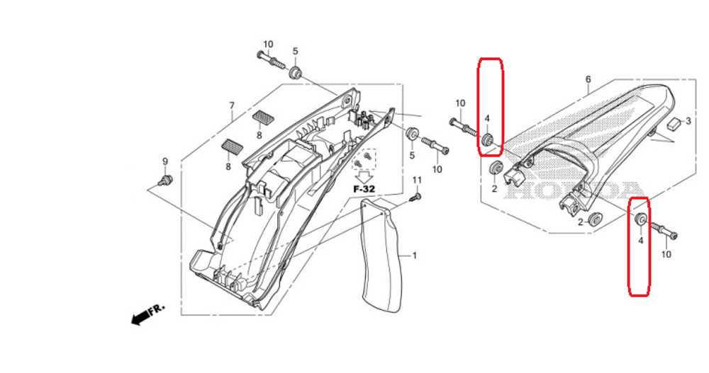 77223-KZZ-900. COLLAR A, FENDER SETTING
