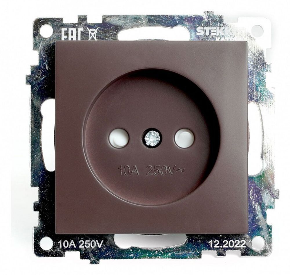 Розетка без заземления и со шторкой, без рамки Stekker Катрин 49025