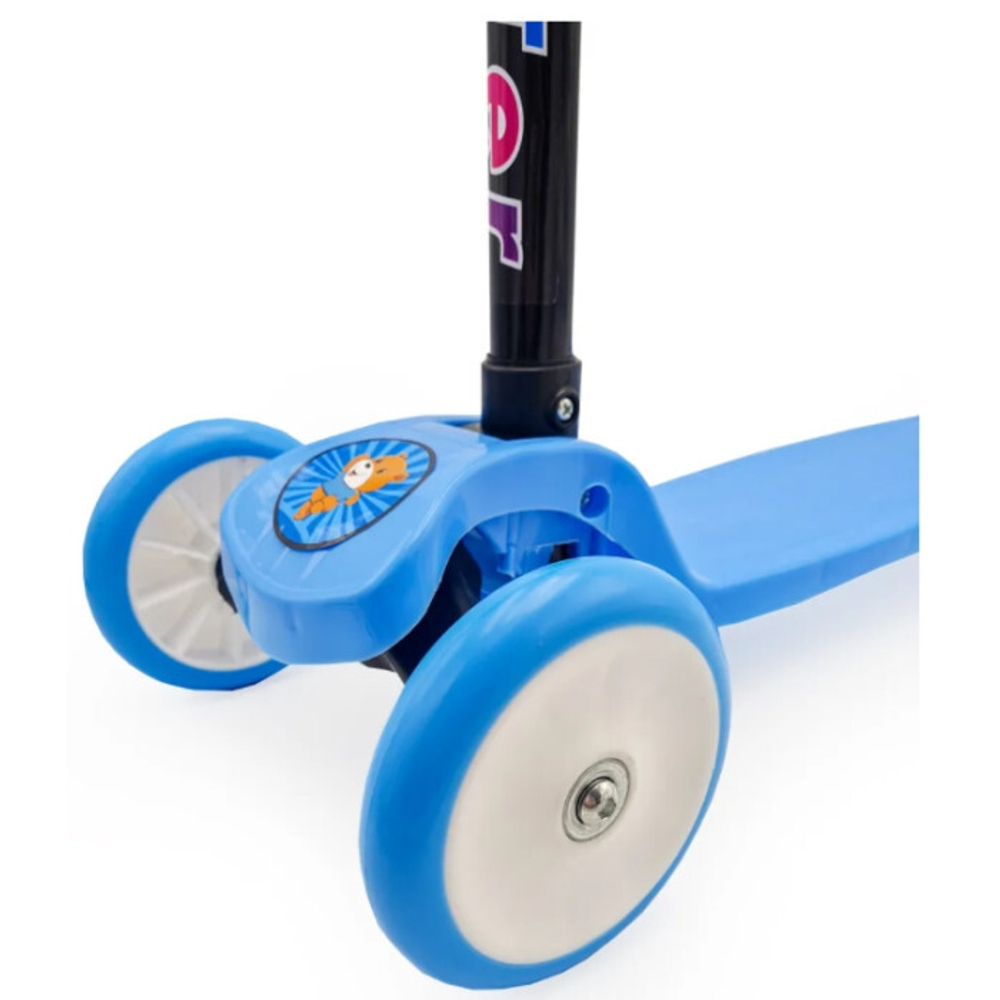 Самокат детский 3-х колесный колеса 150 мм, до 65 кг, голубой арт. 200820219