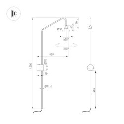 Светильник SP-RINAR-WALL-5W Warm3000 (BK, 36 deg, 230V) (Arlight, IP20 Металл, 5 лет) 059589