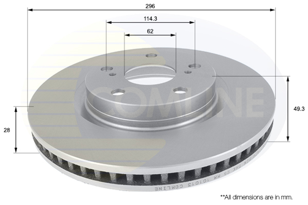 COMLINE - ADC01147V-CML - Brake Disc