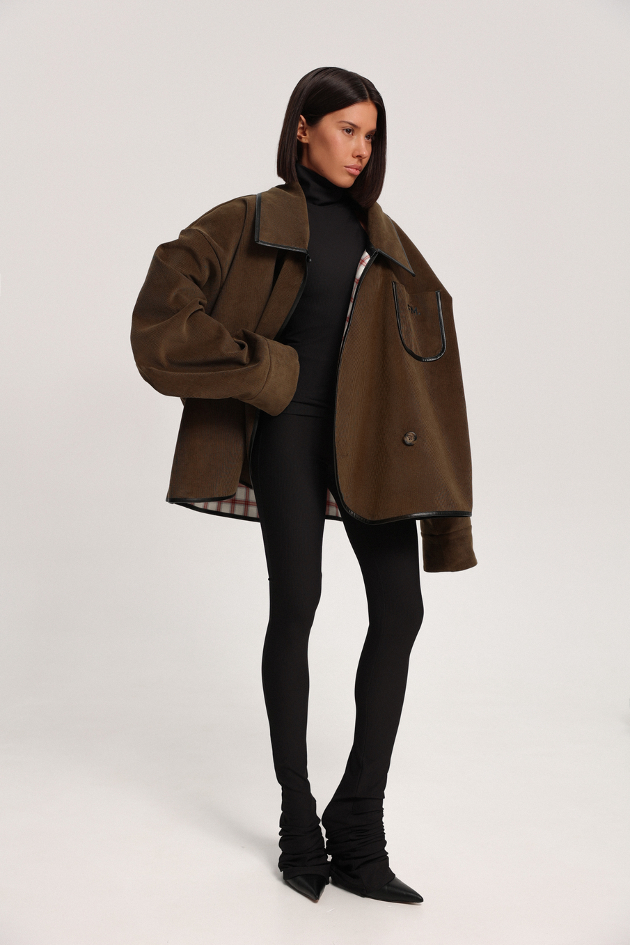 Бомбер двусторонний из вельвета