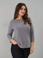 Лонгслив ЛНв-306/кофе-цветочныйорнамент