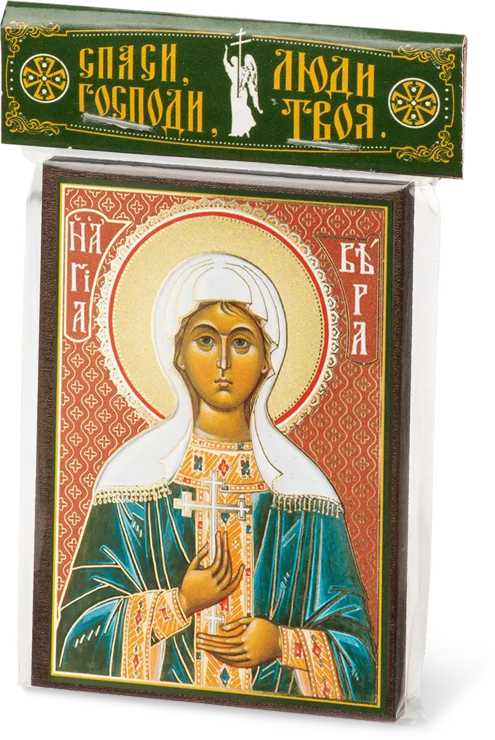 Икона "Вера Римская" 6х9 на МДФ-6