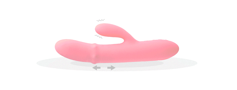 Розовый интерактивный вибратор-кролик 19,5см с кольцом из бусин Svakom Mora Neo SA376A