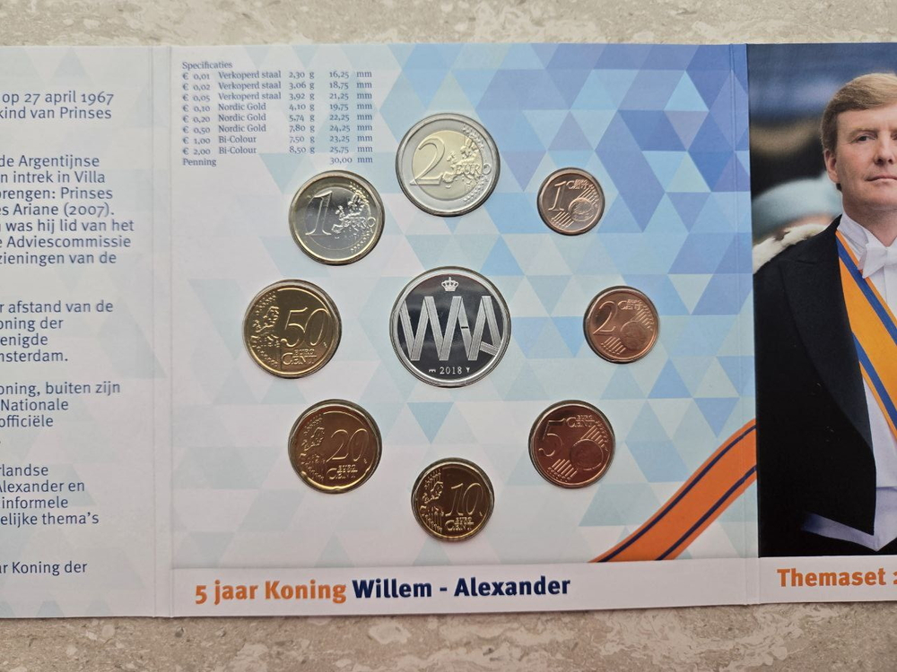 Netherlands 2018 BU Theme Set – Five Years of King Willem-Alexander