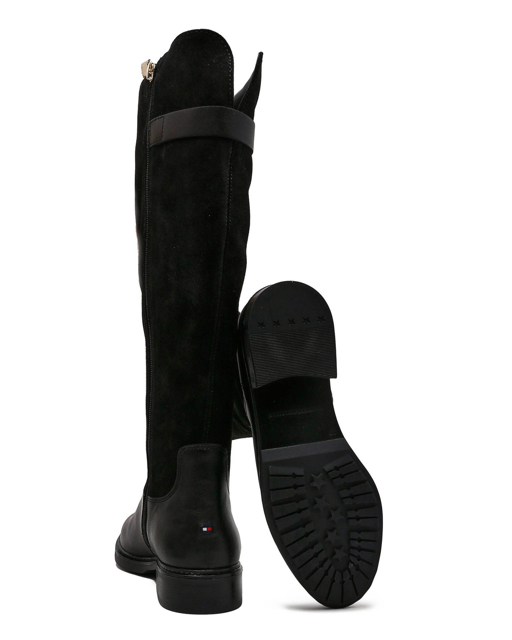 Кожаные офицерские сапоги Tommy Hilfiger - черный(FW0FW07052)
