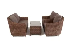 "Кон Панна" лаунж-зона из искусственного ротанга, цвет коричневый