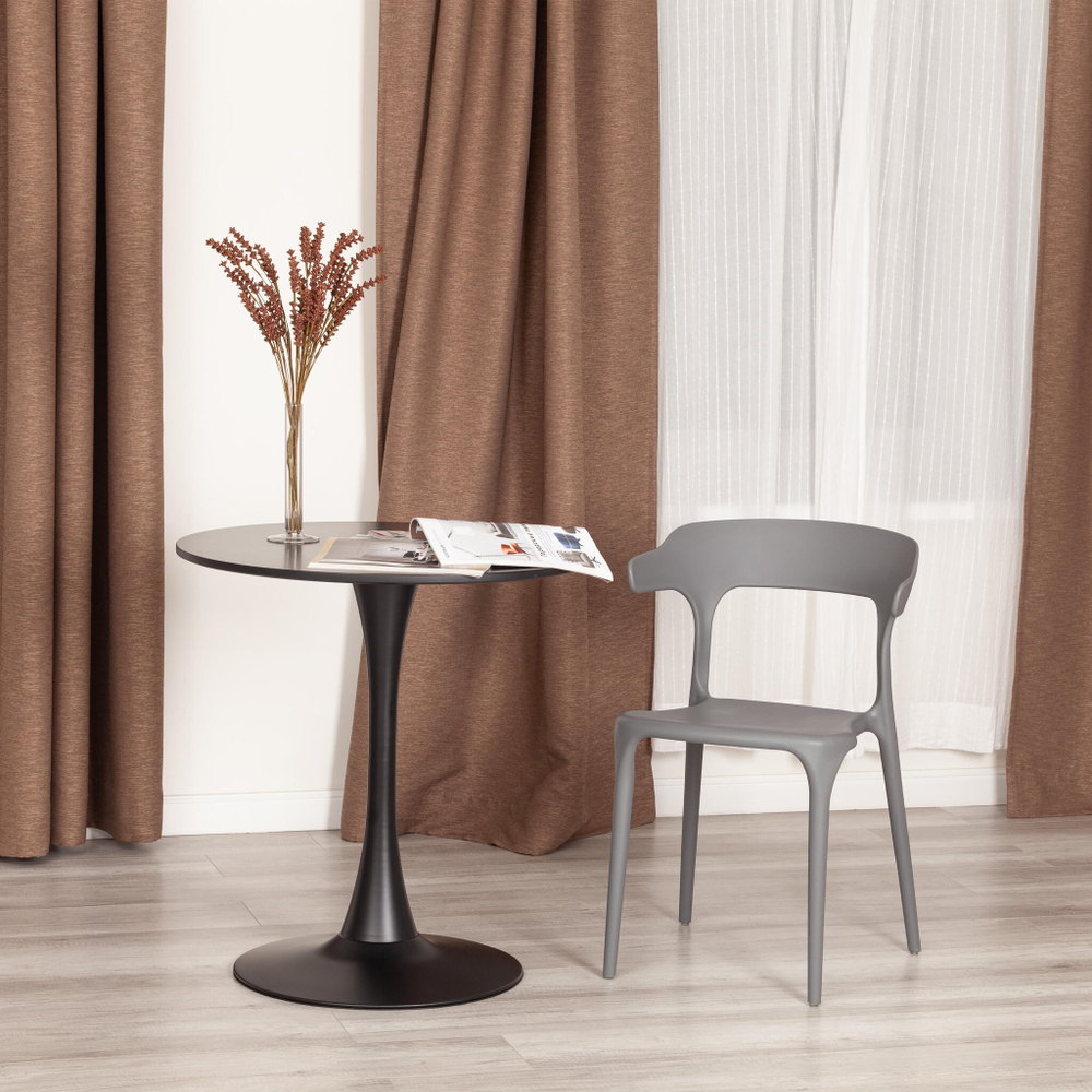 Стул TON (mod. PC36) пластик, 49,5 х 50 х 75,5 см , Dark-grey (тёмно-cерый) 15537