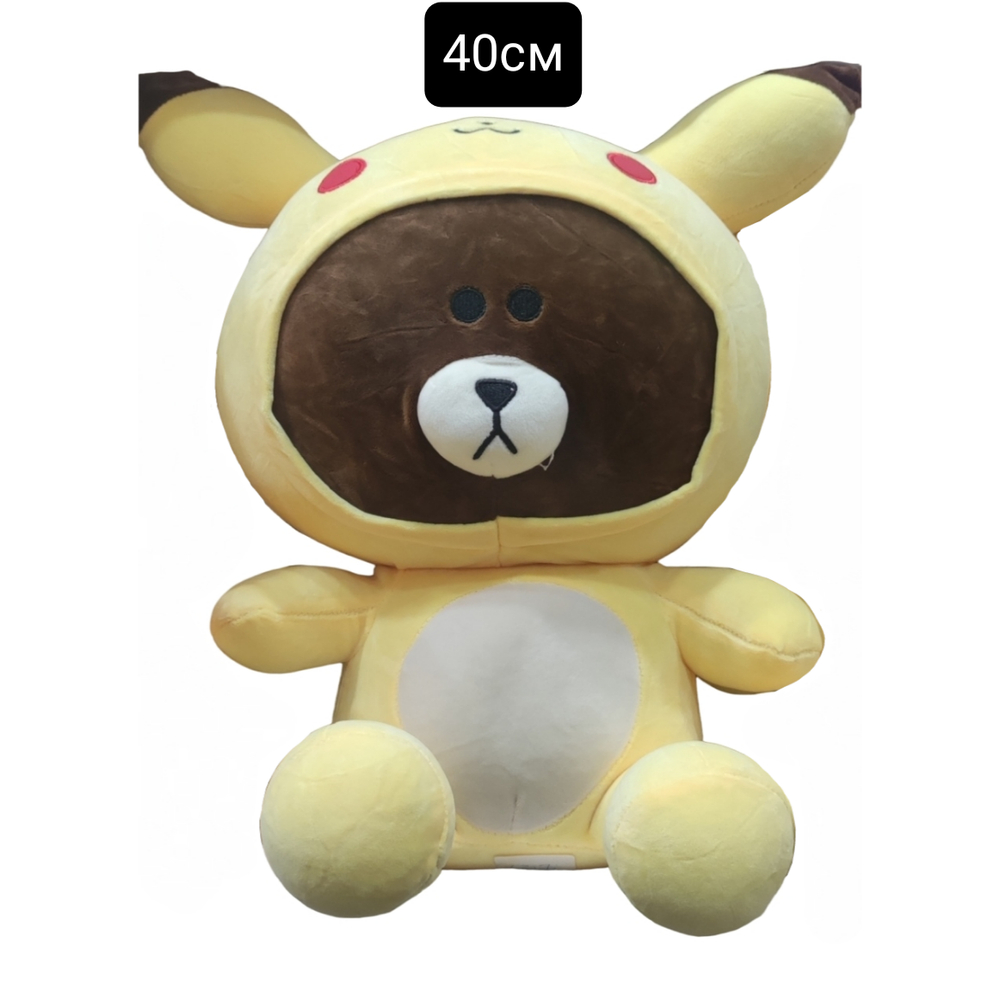 Мягкая игрушка "Бурый медведь в капюшоне Cony SLY," 40см