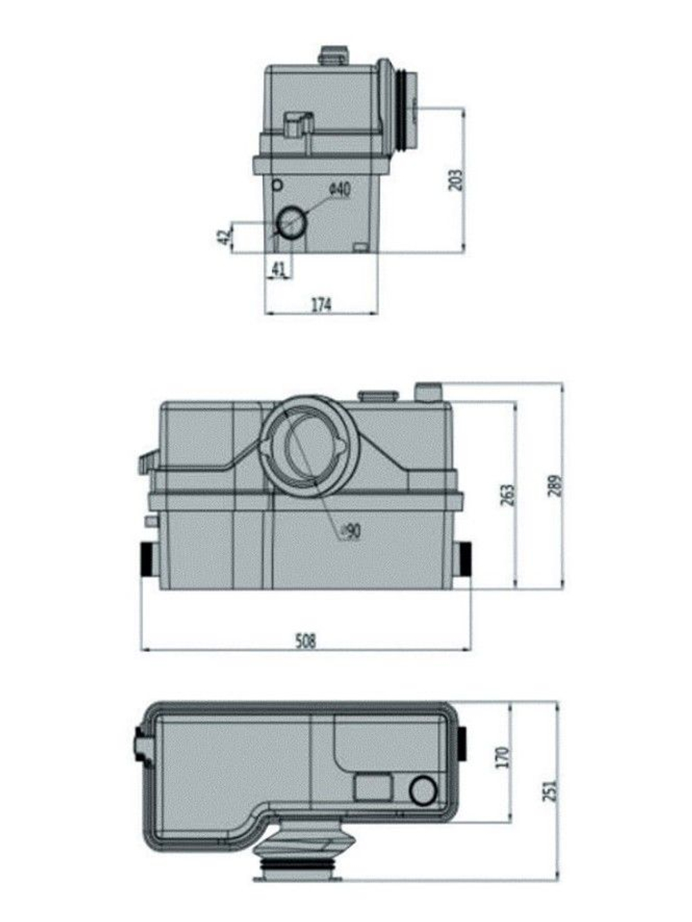 Насос канализационный ROMMER BIOLIFT S-3 PLUS 450 Вт (RPD-0010-100500)