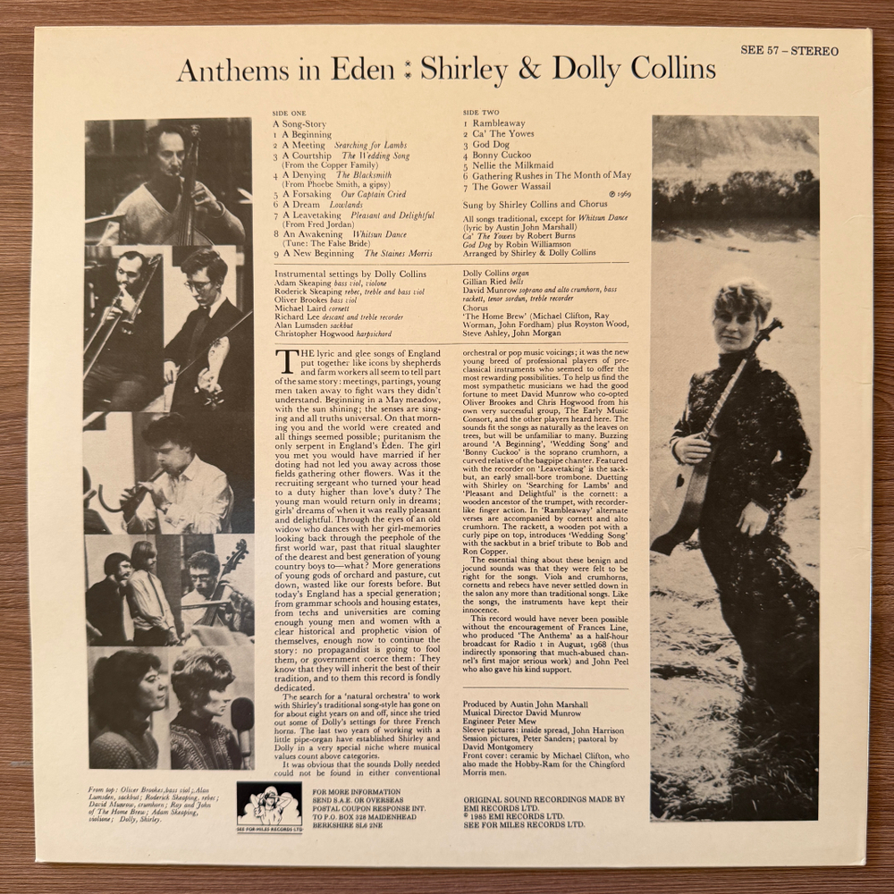 Shirley Collins & Dolly Collins – Anthems In Eden (Англия 1985г.) Т