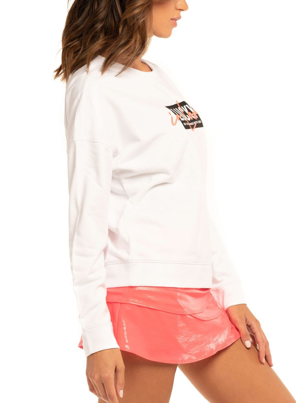 Женская теннисная куртка Lucky in Love Core Signature Lucky In Love Pullover - white