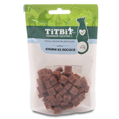 Лакомство TITBIT Кубики из лосося для кошек (Рыбные лакомства) 60 г (35038)