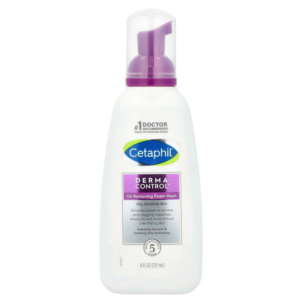 Cetaphil, Derma Control ™, пенка для умывания для удаления жира, 237 мл (8 жидк. Унций)