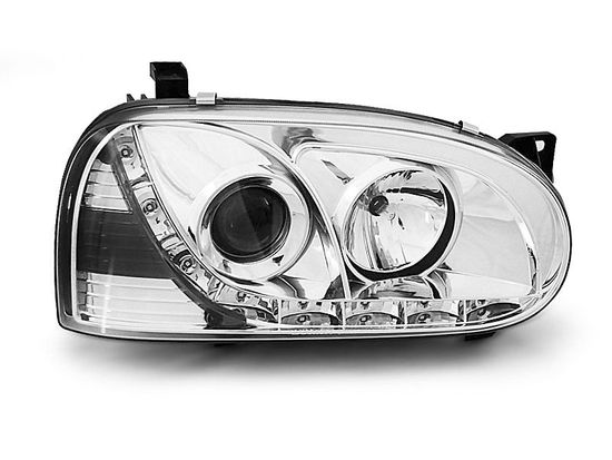 Передние фары VW Golf 3 daylight chrome