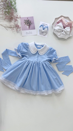 Платье "Лилия" с кружевным воротником и хлопковым подъюбником