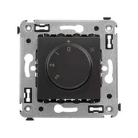 Механизм управления вентиляторами в стену, "Avanti", "Черный матовый"