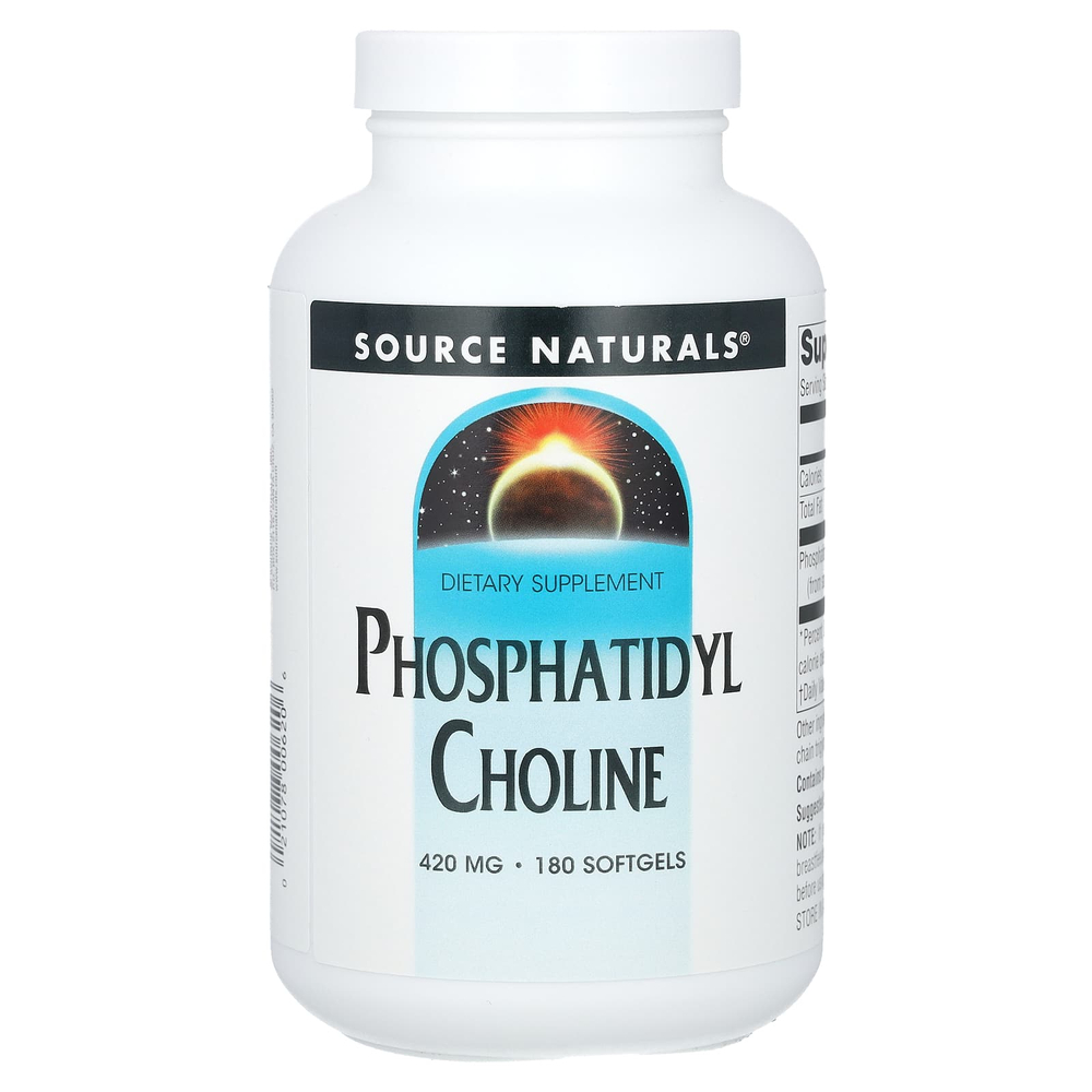 Source Naturals, фосфатидилхолин, 420 мг, 180 капсул