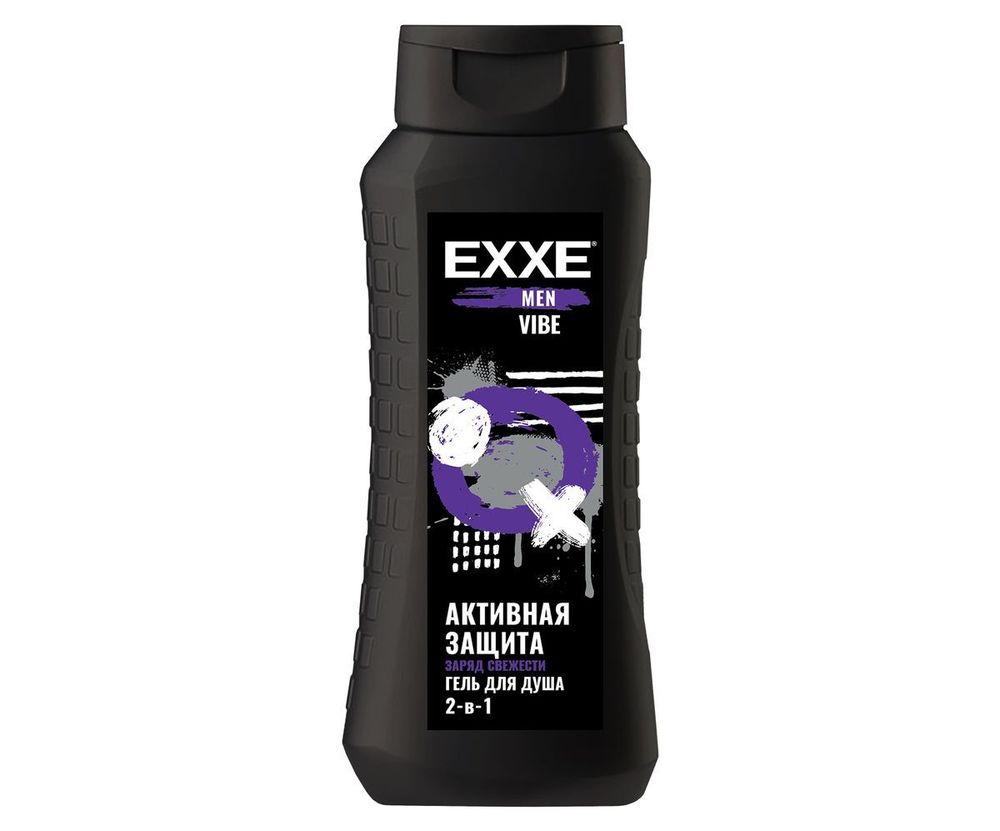 EXXE Vibe 400 мл гель д/душа 2в1 муж увлаж. д/в тип.кожи мята,ментол