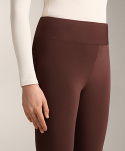 OYSHO Теплые легинсы с высокой посадкой и длиной до щиколотки, бордовый