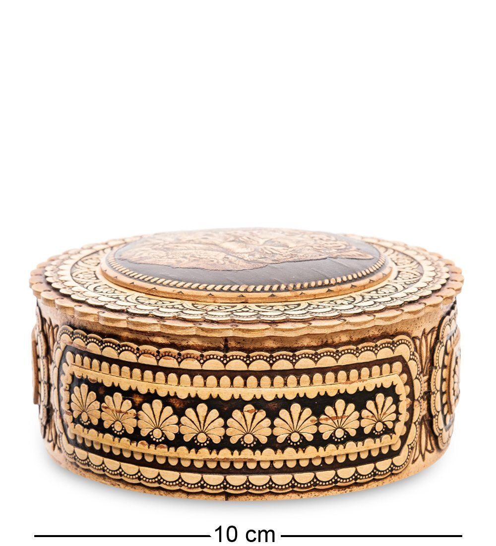 Народные промыслы BST-401/ 6 Шкатулка «Гепард» (береста)
