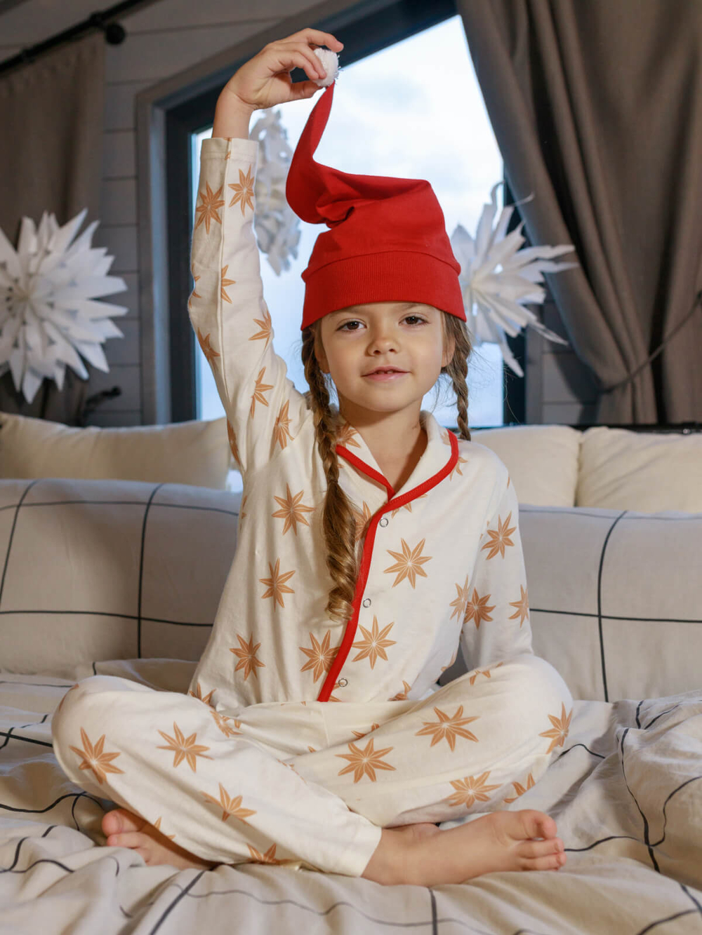 Пижама с воротником Mjölk Анисовые звёздочки, уценка