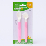 1886211 Набор ложек детских для кормления, с мягким кончиком, от 5 мес., 2 шт., цвета МИКС