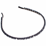 Ободок металлический с бисером «КОЛЛИНА», энтари, микс 4 цвета, 0,5см (блистер Кокетка и пакет с подвесом)