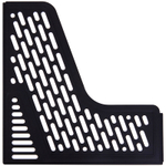 Лоток вертикальный DELI, 3 отделения, чёрный